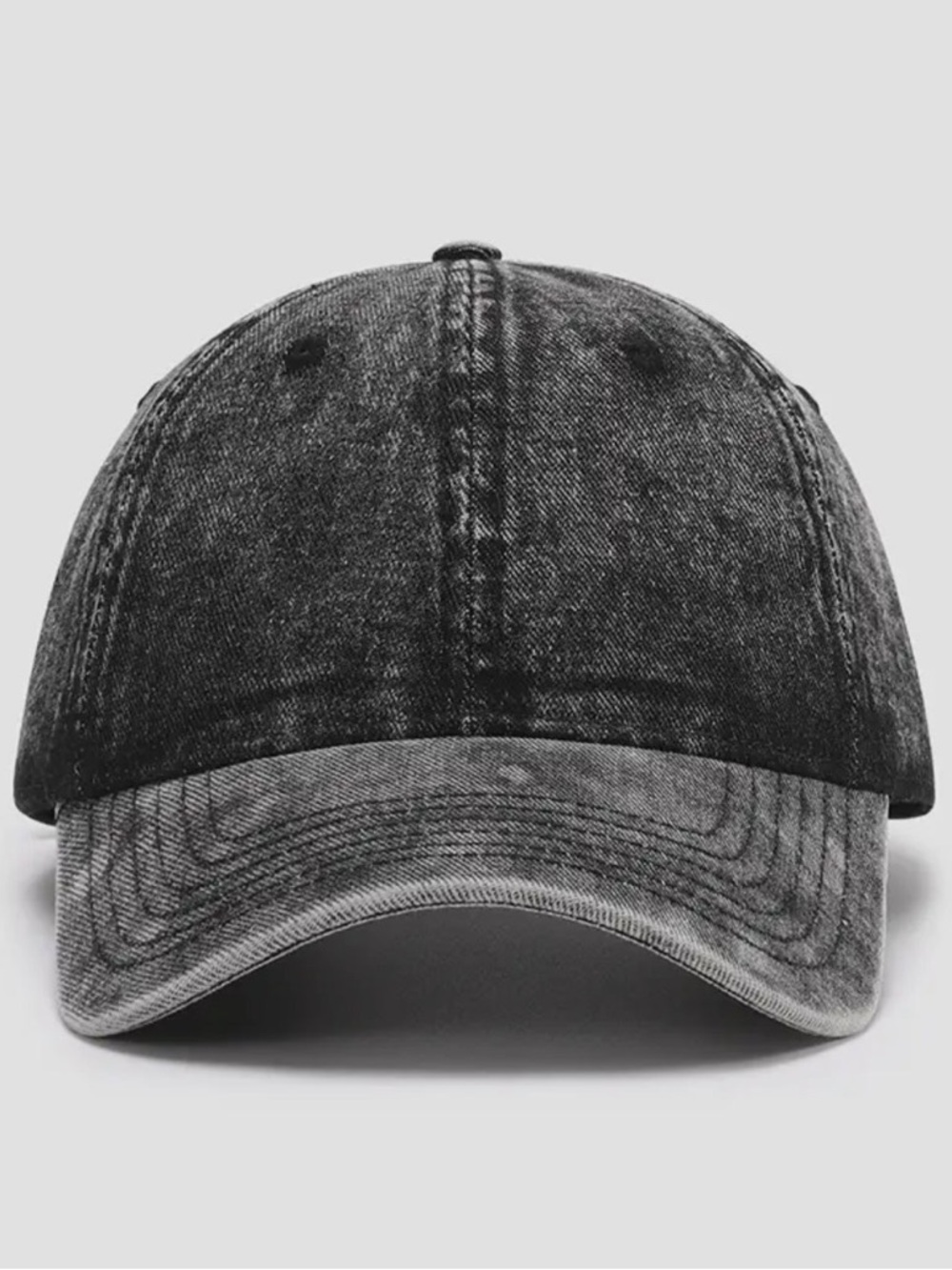 Black Denim Baseball Cap